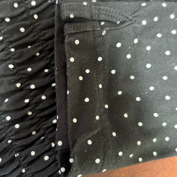 Beverly's Pumpkin Autumn Blouse Womens L Black White Polka Dot Crinkle Fabric - Picture 11 of 13